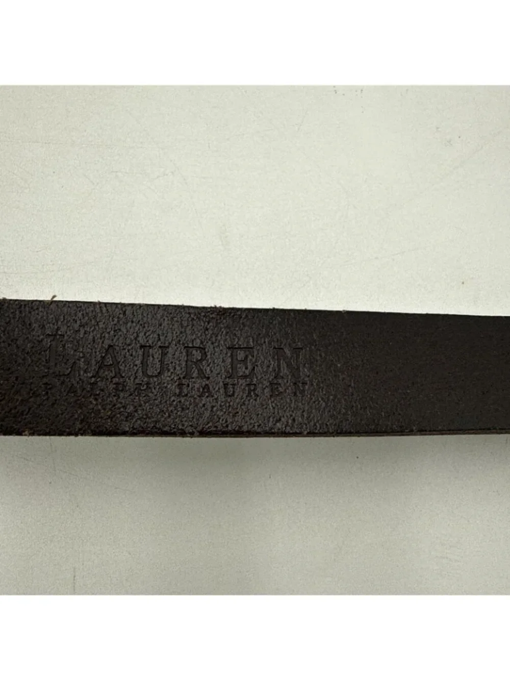 Lauren Ralph Lauren Women’s Brown Leather Belt Size M Brass Buckle